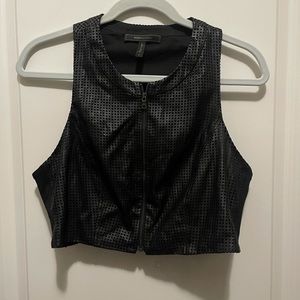 Vegan Leather- Crop Vest